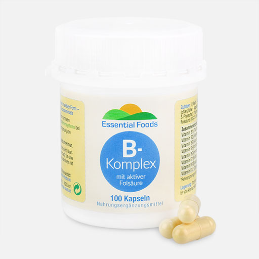 100 Kapseln B-Komplex mit aktiver Fols&auml;ure
