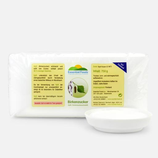750 g Birkenzucker (Xylit) aus Finnland 750 g Birkenzucker (Xylit) aus Finnland